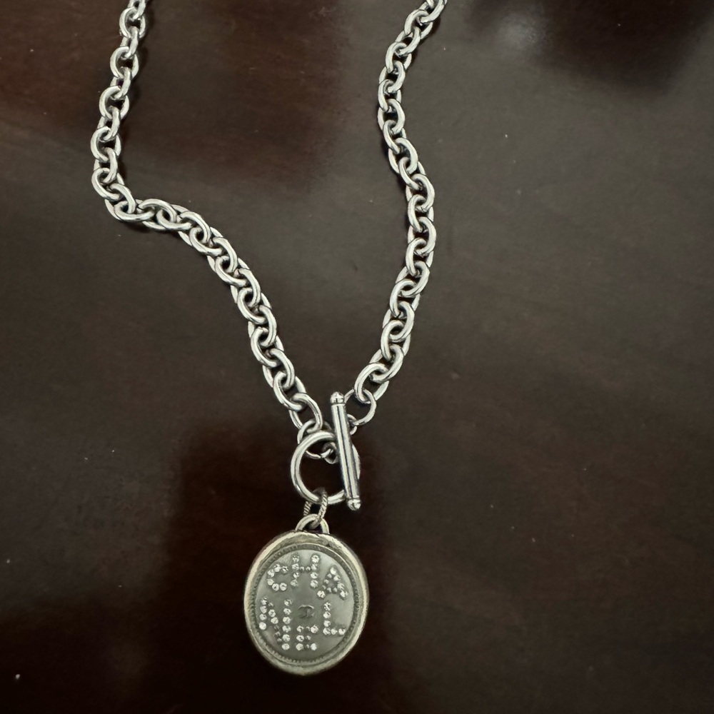 Chanel Button Upcycled  Necklace